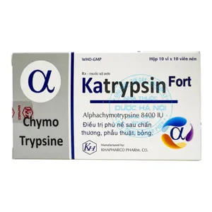 Thuốc Katrypsin Fort 8400 IU điều trị các triệu chứng viêm và phù nề