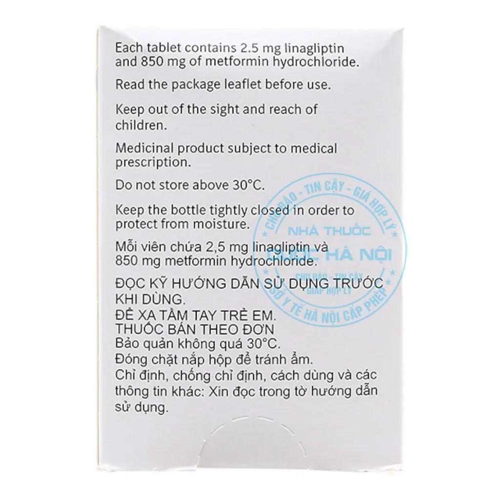 Thuốc Trajenta Duo 2.5mg/850mg