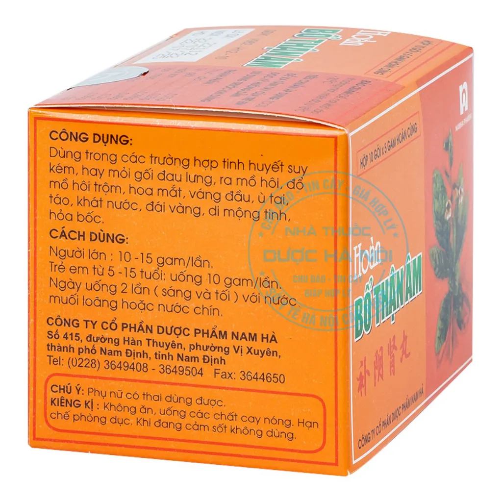 Thuốc Hoàn Bổ Thận Âm Nam Hà
