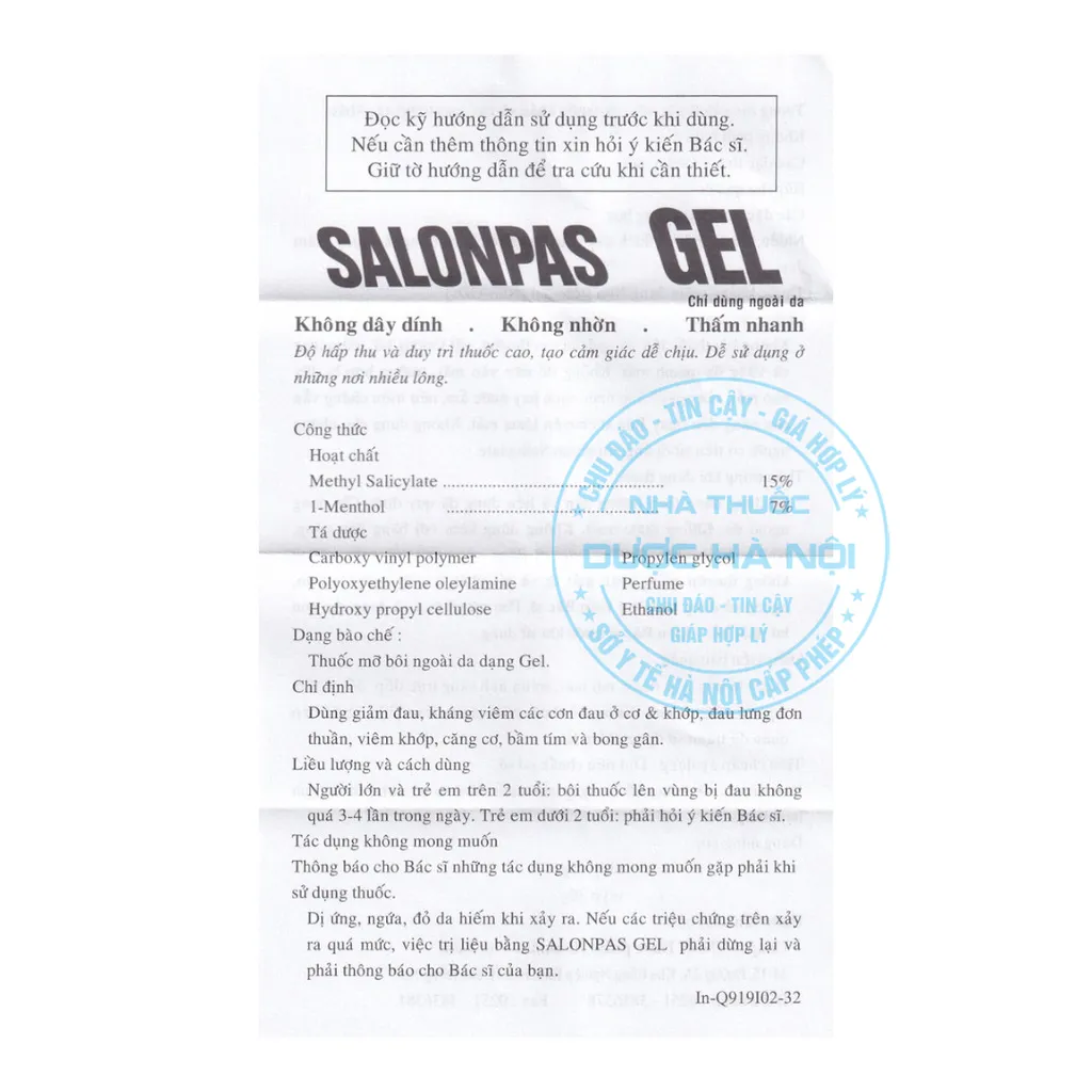 Kem thoa Salonpas Gel