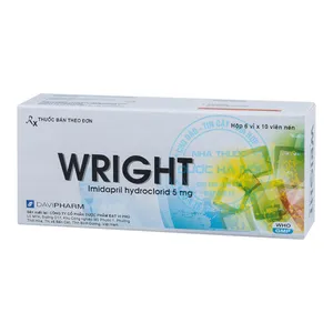 Thuốc Wright 5mg điều trị cao huyết áp cho bệnh nhân tổn thương nhu mô thận