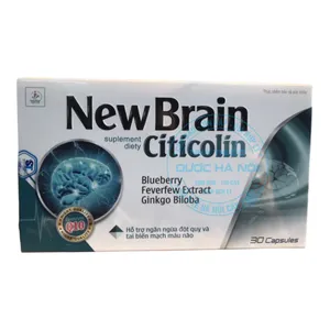 Viên uống NewBrain Citicolin cải thiện sức khỏe não bộ và trí nhớ(1 Hộp x30 viên)