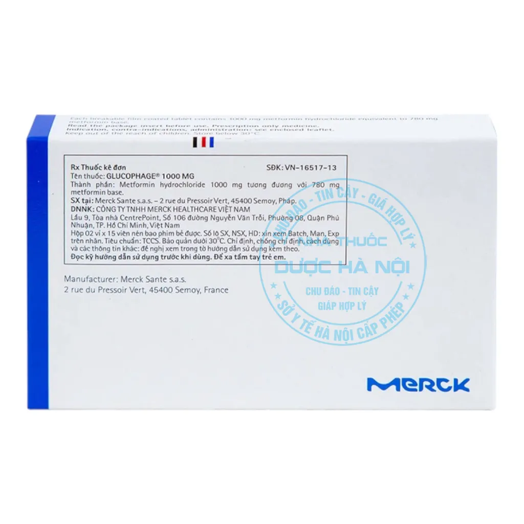 Thuốc Glucophage 1000mg
