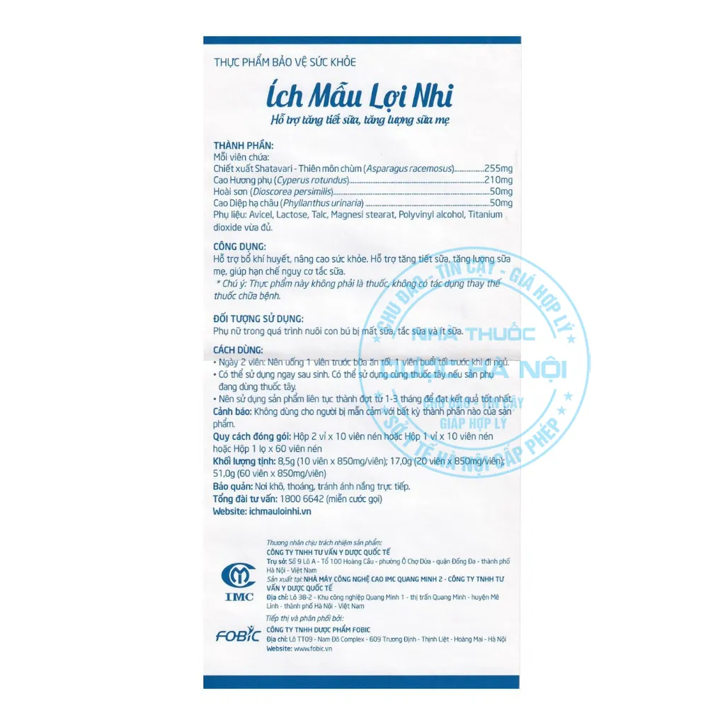 Viên uống Ích Mẫu Lợi Nhi