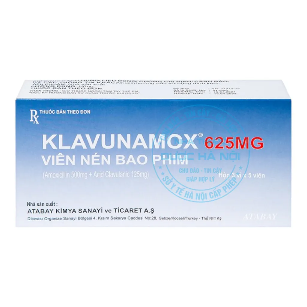 Thuốc Klavunamox 625mg