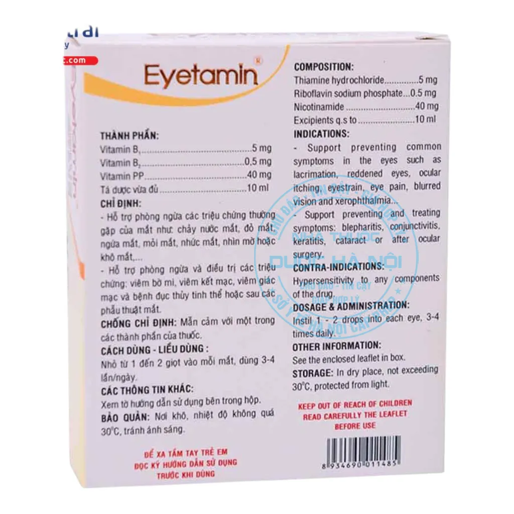 Thuốc nhỏ mắt Eyetamin 10ml