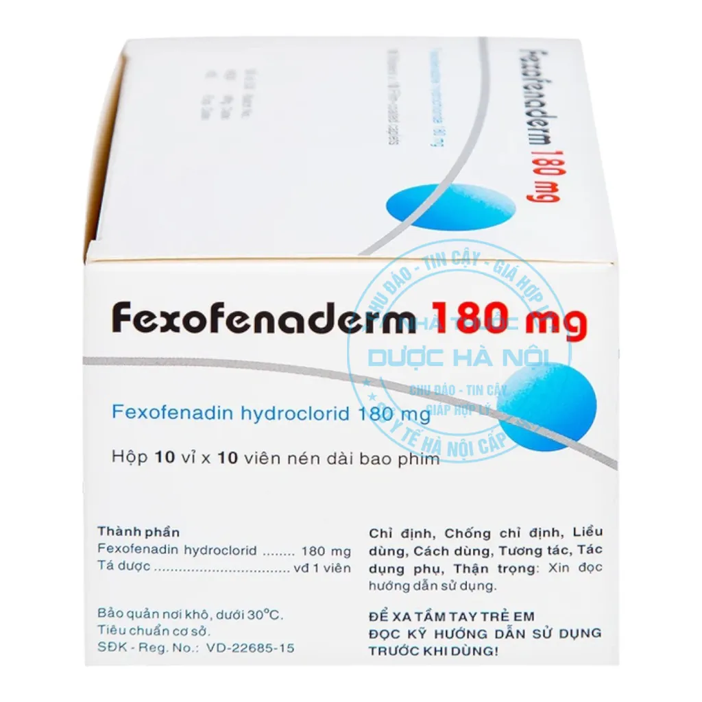 Thuốc Fexofenaderm 180mg