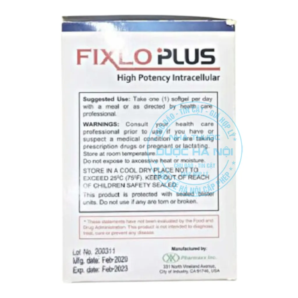 Viên uống Fixlo Plus