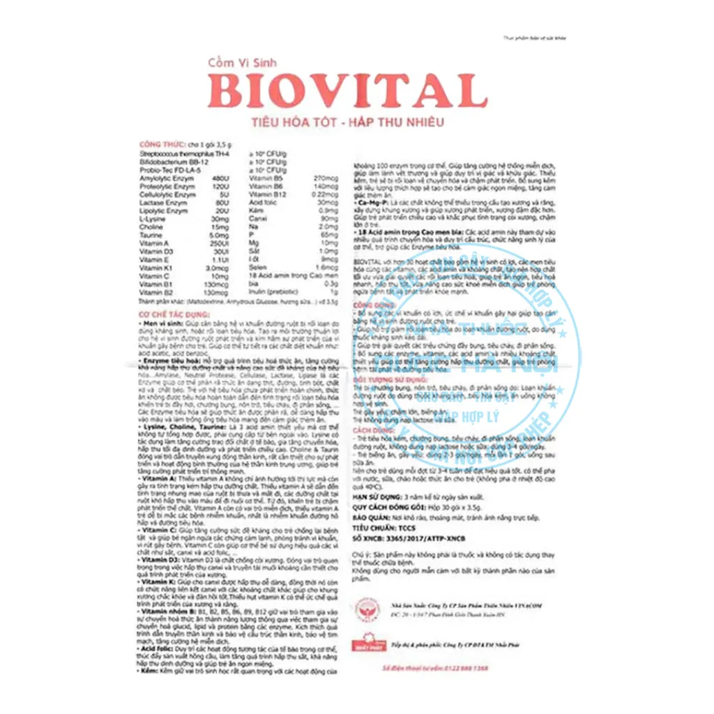 Cốm vi sinh Biovital