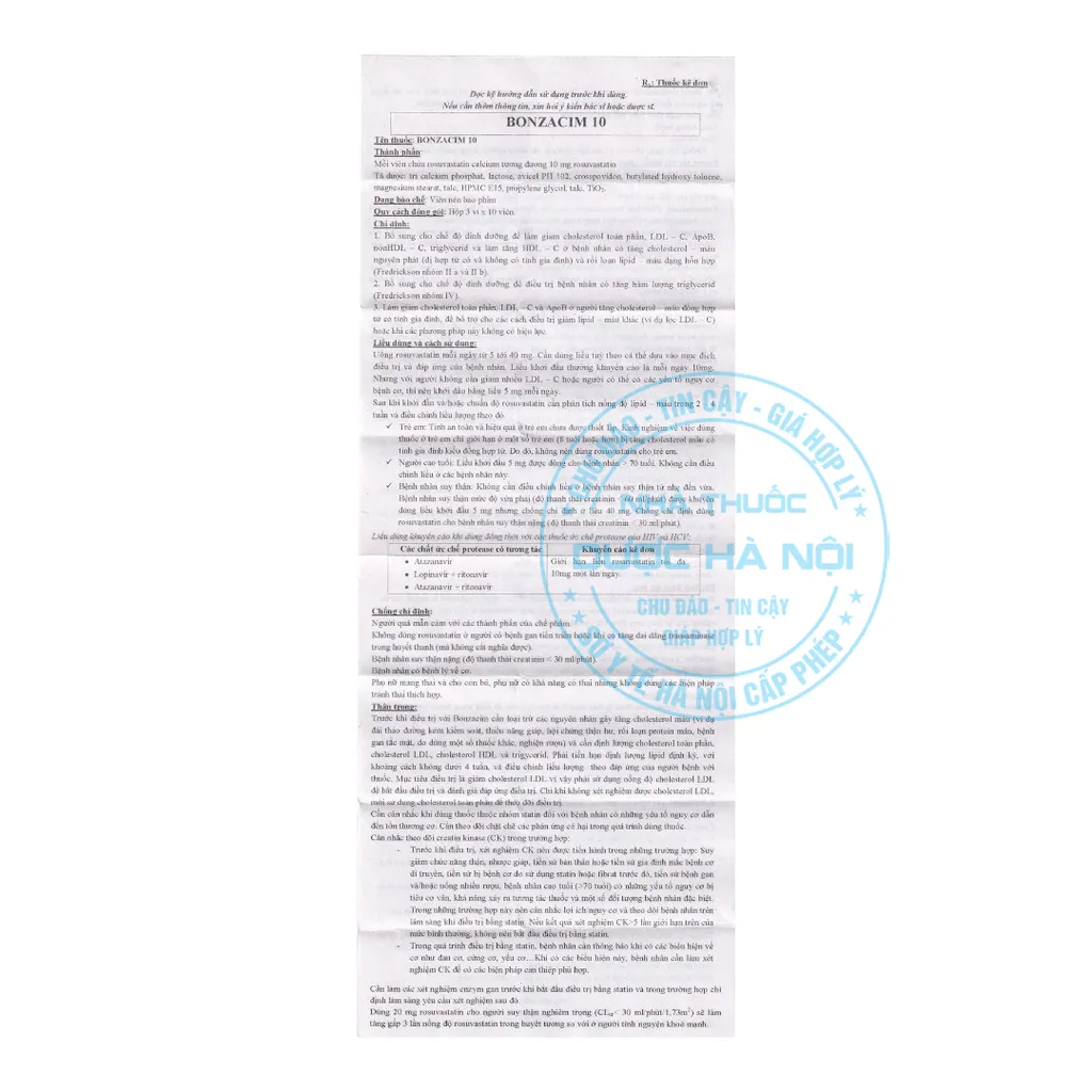 Thuốc Bonzacim 10mg