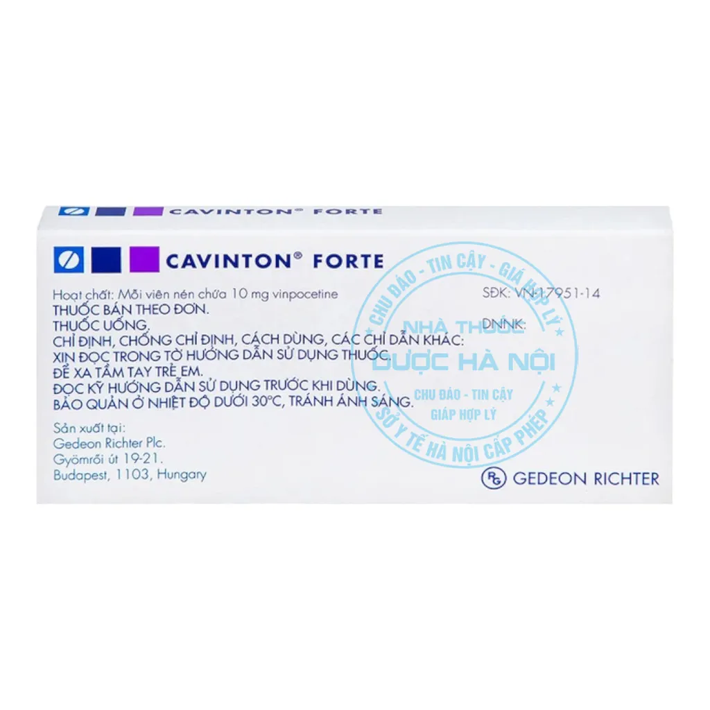Thuốc Cavinton Forte 10mg