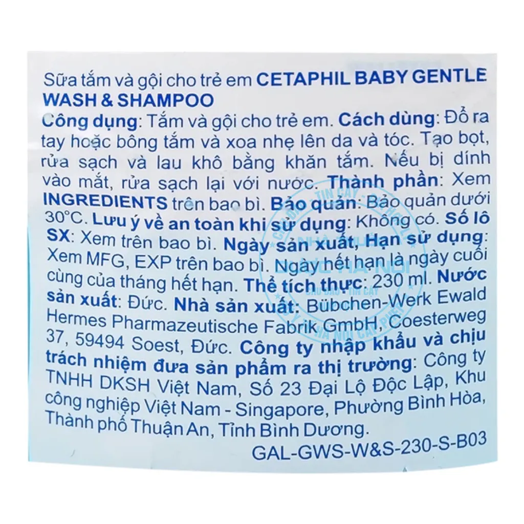 Sữa tắm gội Cetaphil Baby Gentle Wash & Shampoo