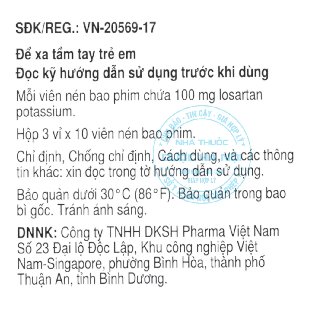 Thuốc Cozaar 100mg
