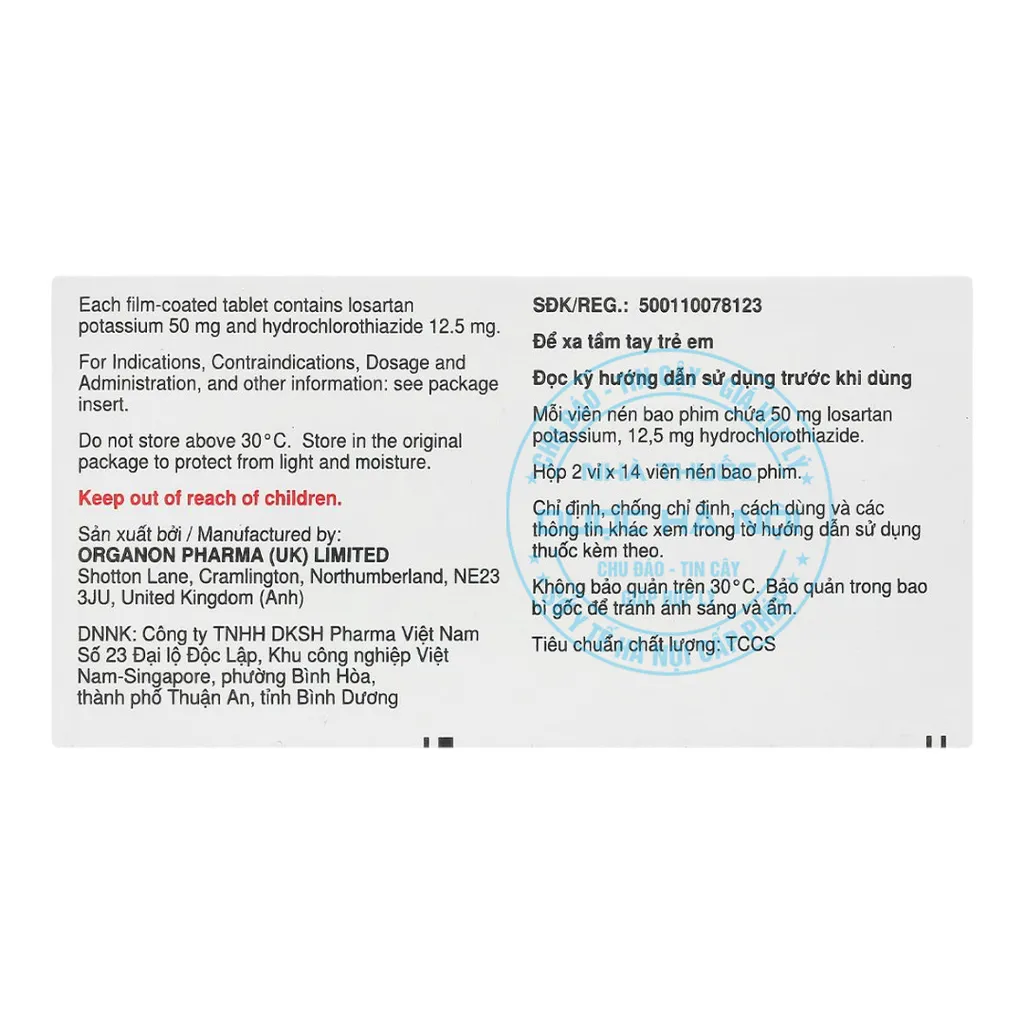 Thuốc Hyzaar 50/12.5mg