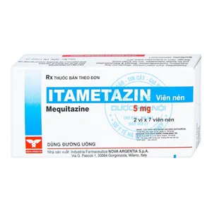 Thuốc Itametazin 5mg điều trị kiểm soát các triệu chứng dị ứng (Hộp 2 vỉ x 7 viên)