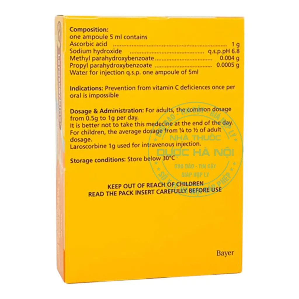 Thuốc Laroscorbine 500mg/5ml