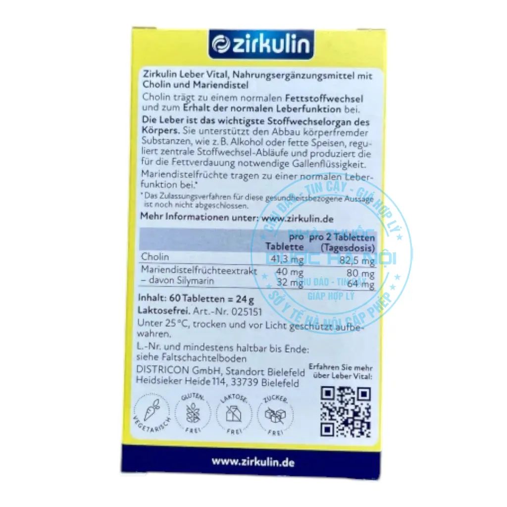 Viên uống Zirkulin Leber-Vital