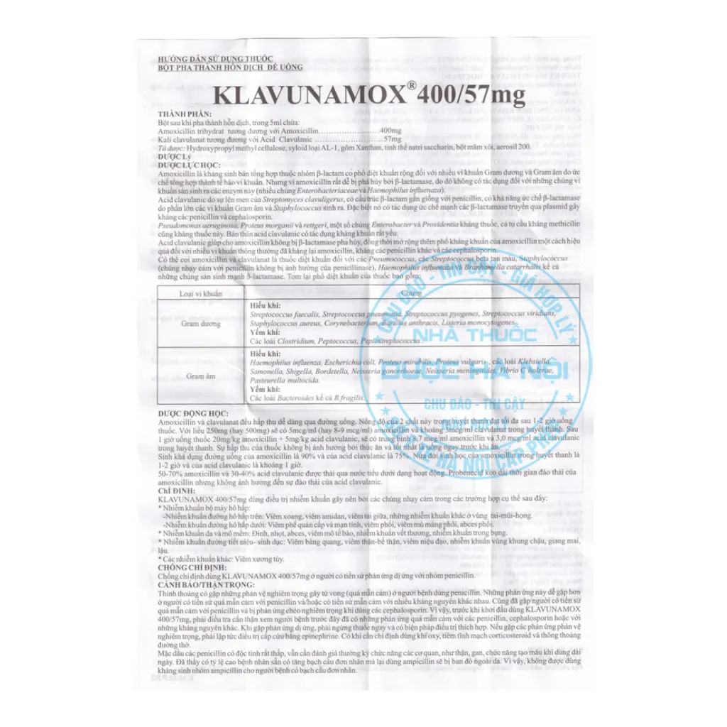 Thuốc Klavunamox