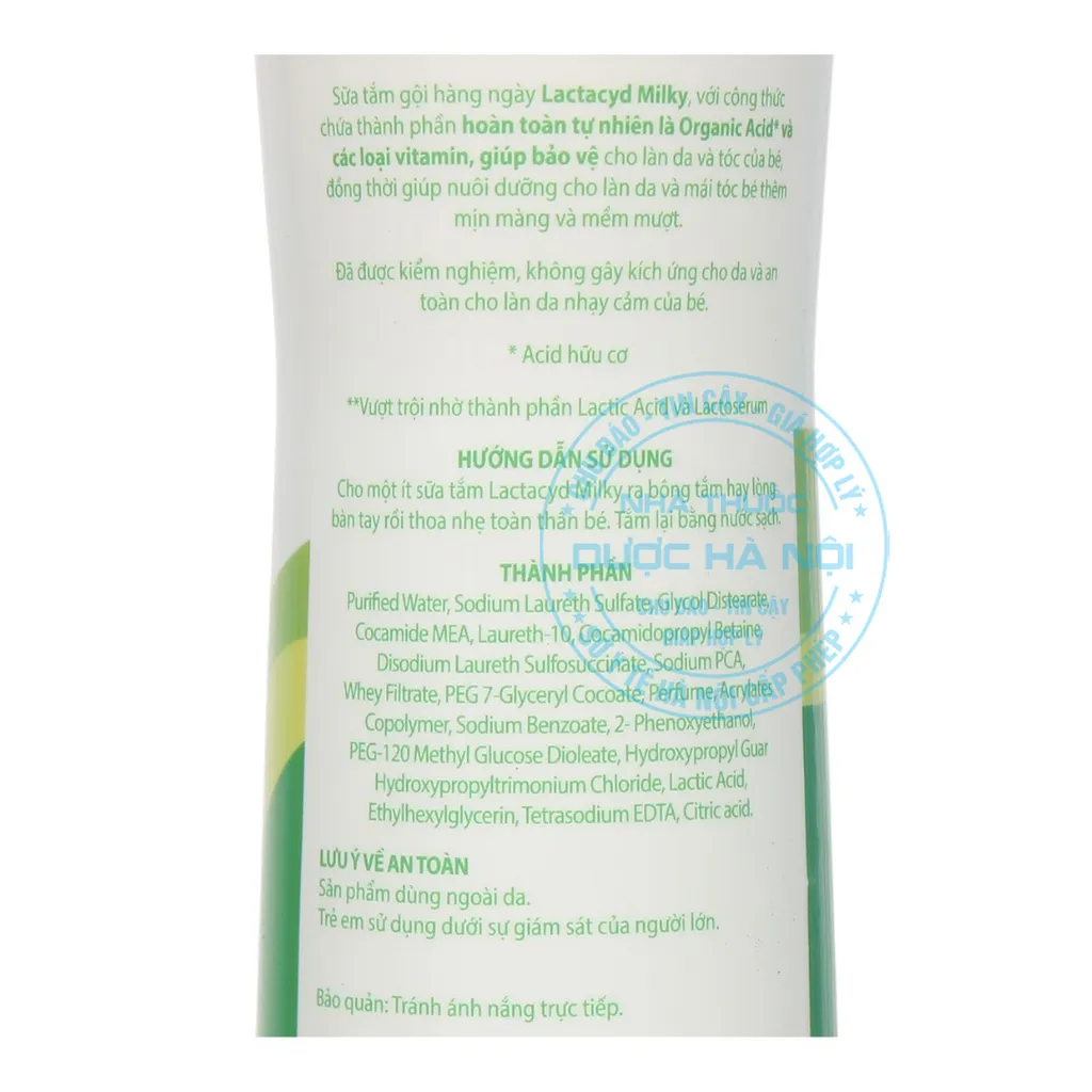 Sữa tắm gội Lactacyd Baby Extra Milky