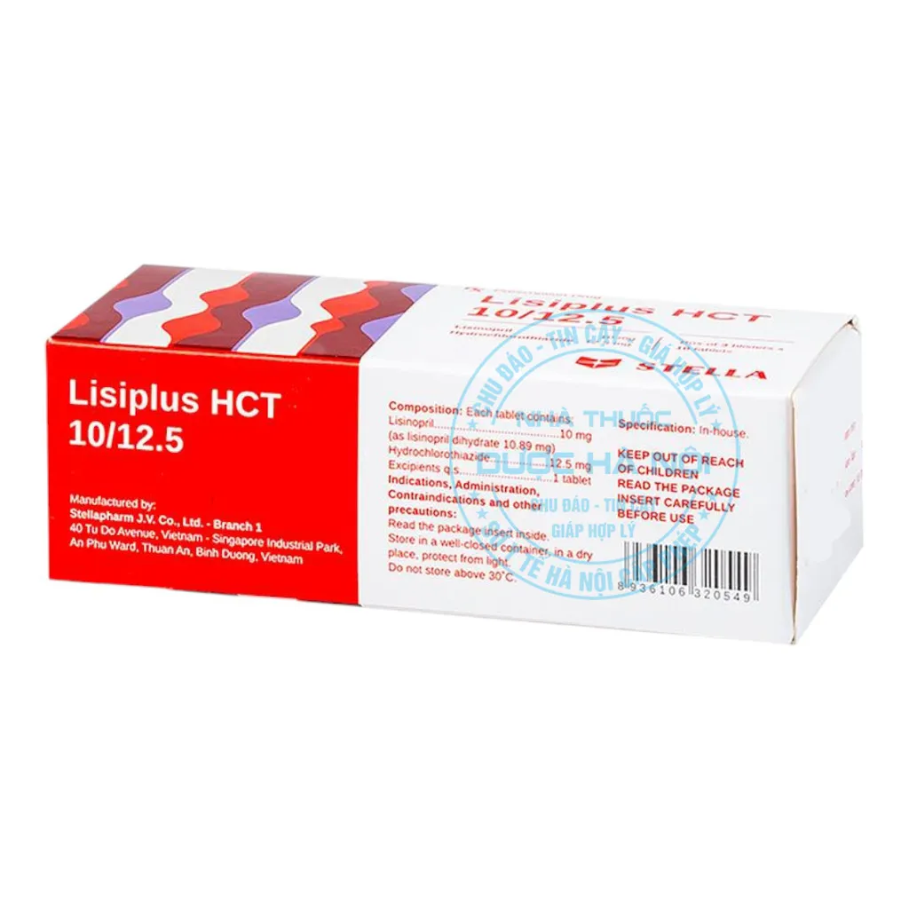 Thuốc Lisiplus HCT 10/12.5mg