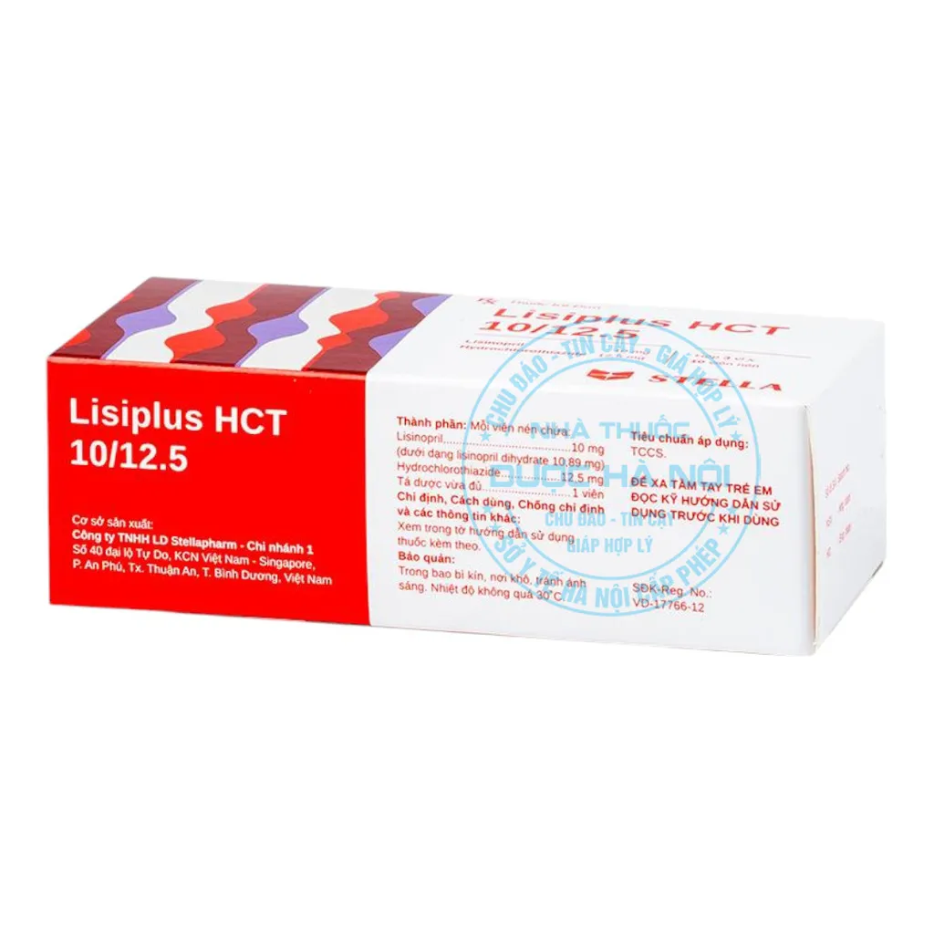 Thuốc Lisiplus HCT 10/12.5mg