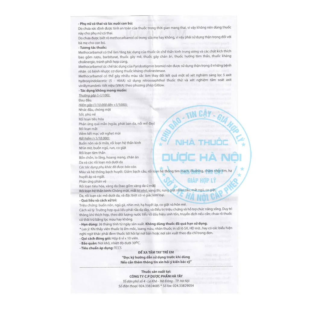 Thuốc Mecabamol 750mg