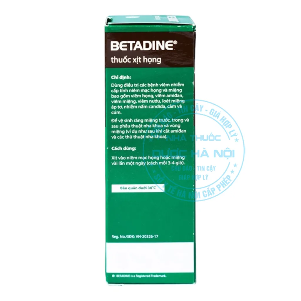 Thuốc xịt họng Betadine