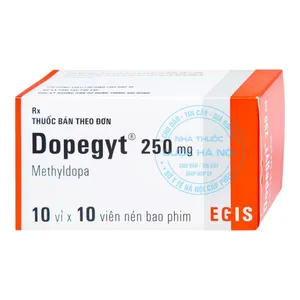 Thuốc Dopegyt 250mg điều trị hạ huyết áp rộng rãi (1 Hộp x 10 Vỉ)