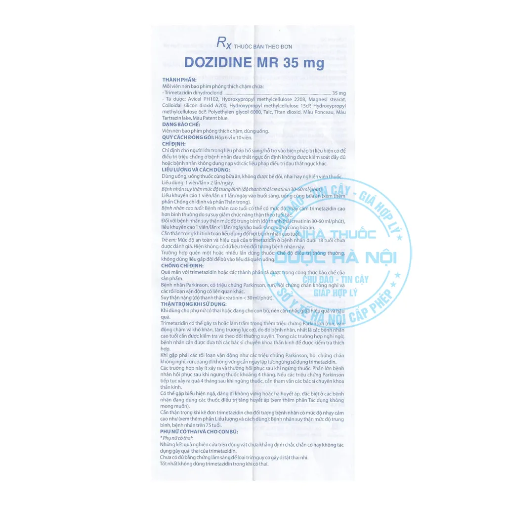 Thuốc Dozidine MR 35mg