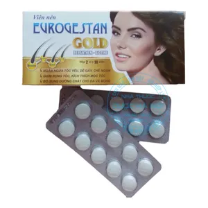 Viên uống Eurogestan Gold hỗ trợ chăm sóc sức khỏe tóc, da và móng(1 Hộp x 2 Vỉ)