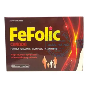 Viên uống Fefolic bổ sung sắt tăng cường sức khỏe và phòng ngừa thiếu máu