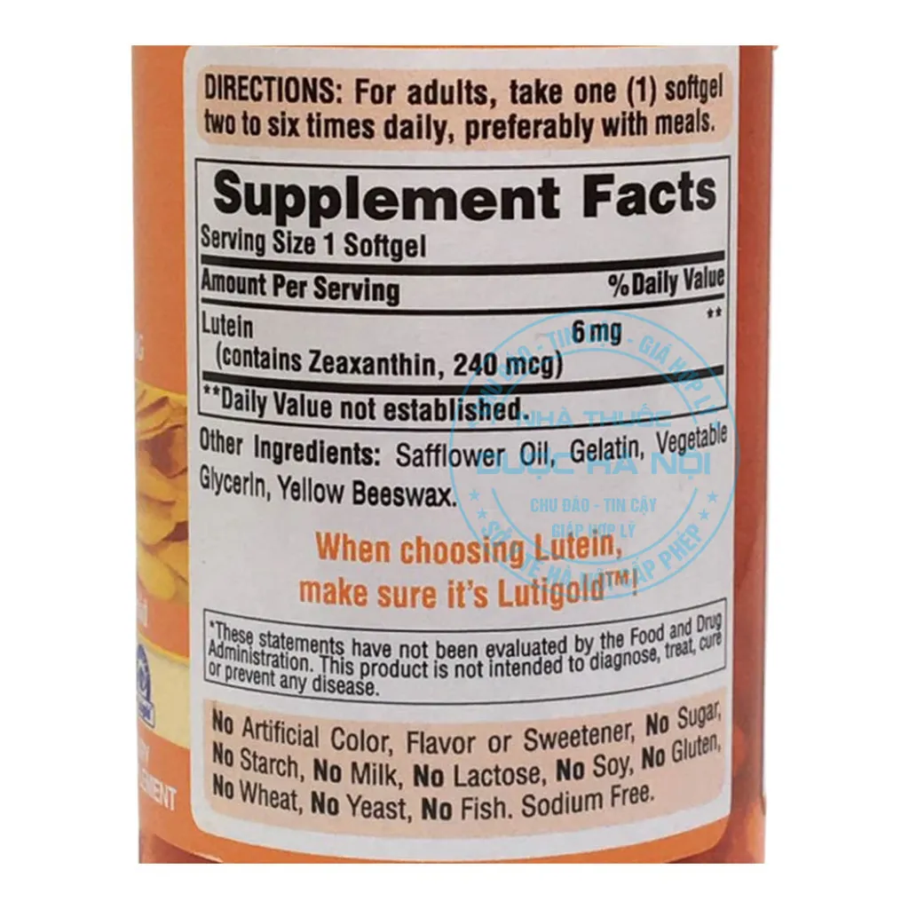 Viên uống Lutein 6mg Puritan's