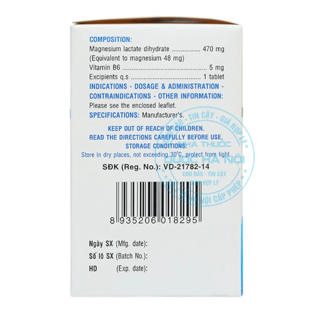 Thuốc Magnesi B6 Đại Uy