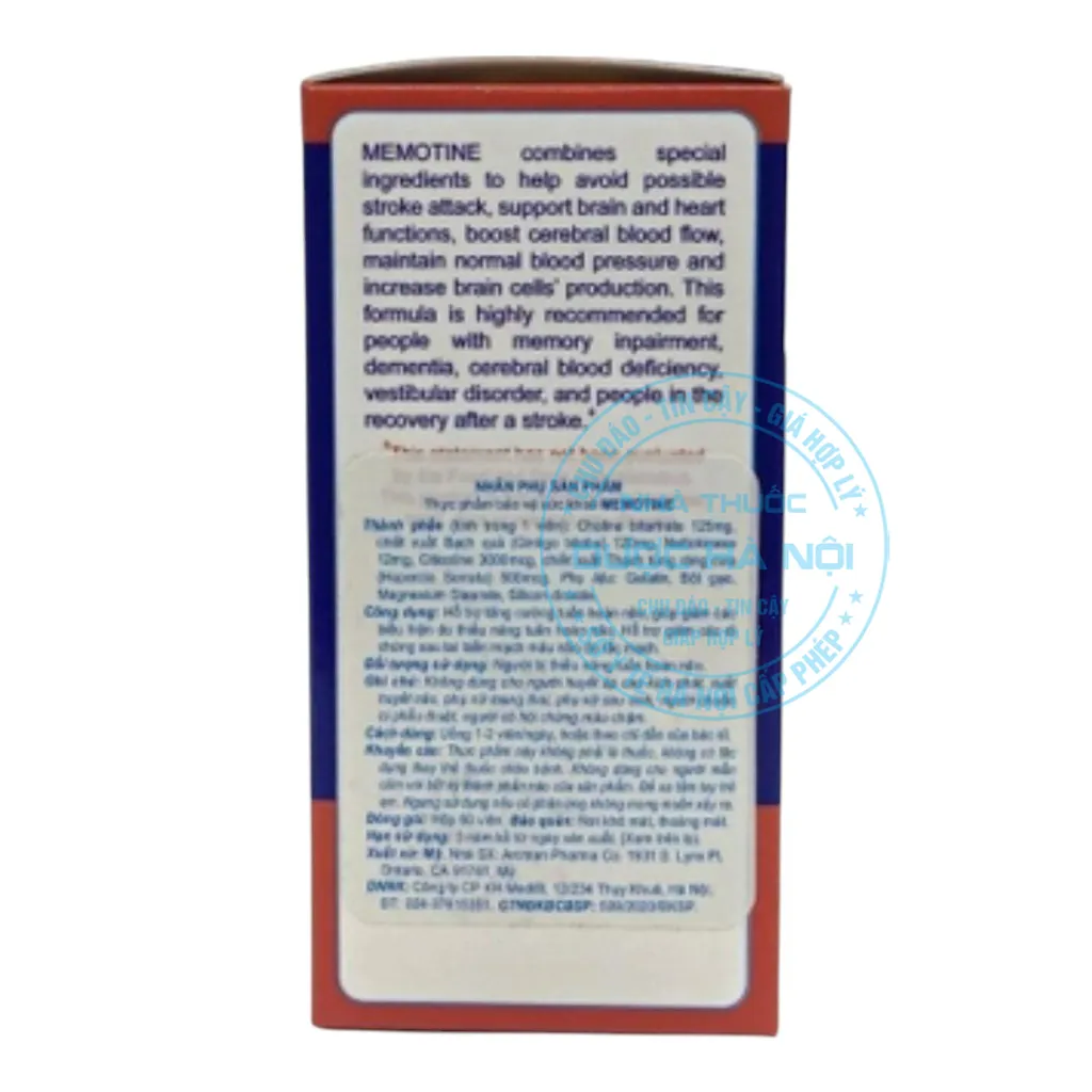 Viên uống Memotine
