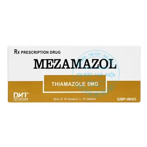 Thuốc Mezamazol điều trị cường giáp và bệnh Graves-Basedo(Hộp 10 vỉ x 10 viên)