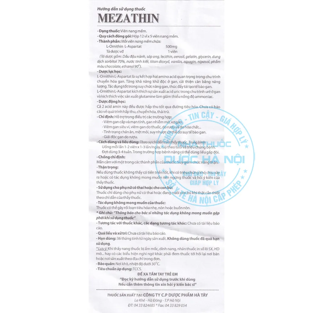 Thuốc Mezathin 500mg