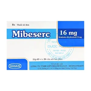 Thuốc Mibeserc 16mg điều trị các triệu chứng tiền đình và hội chứng Ménière