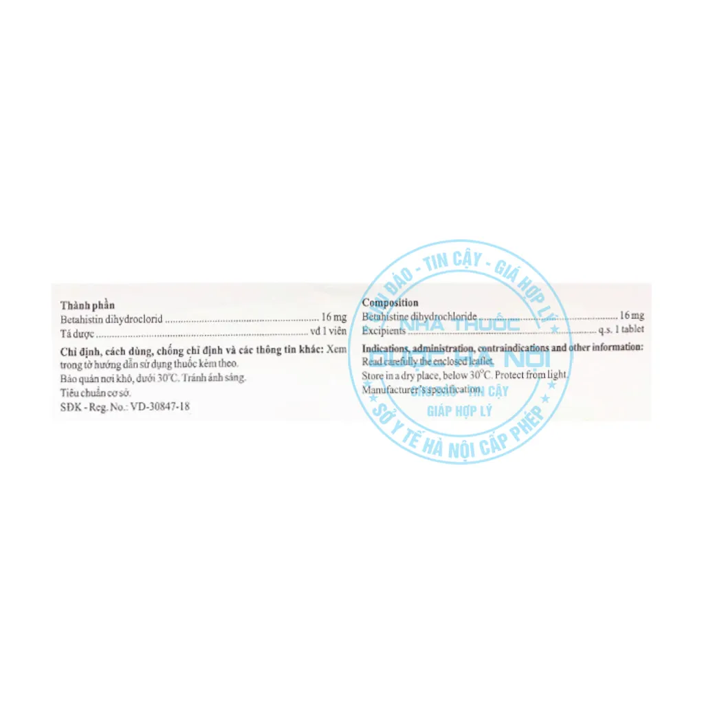 Thuốc Mibeserc 16mg