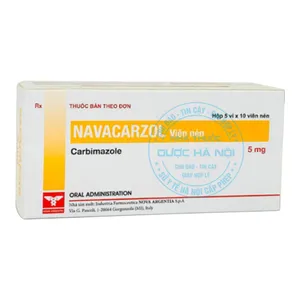 Thuốc Navacarzol 5mg điều trị các rối loạn chức năng tuyến giáp(Hộp 10 vỉ x 10 viên)