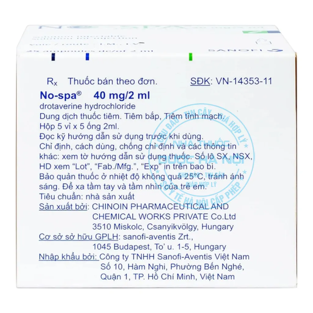 Thuốc No-Spa 40mg/2ml
