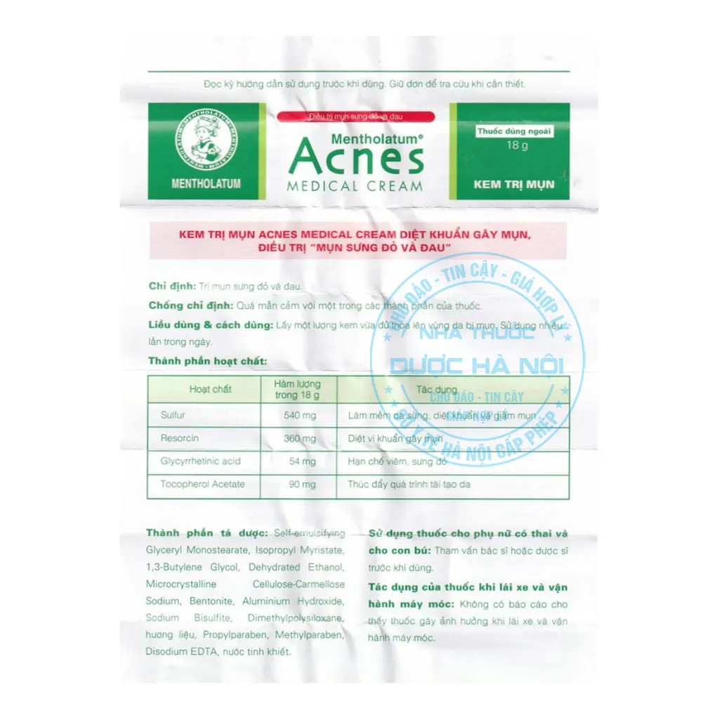 Kem trị mụn Acnes