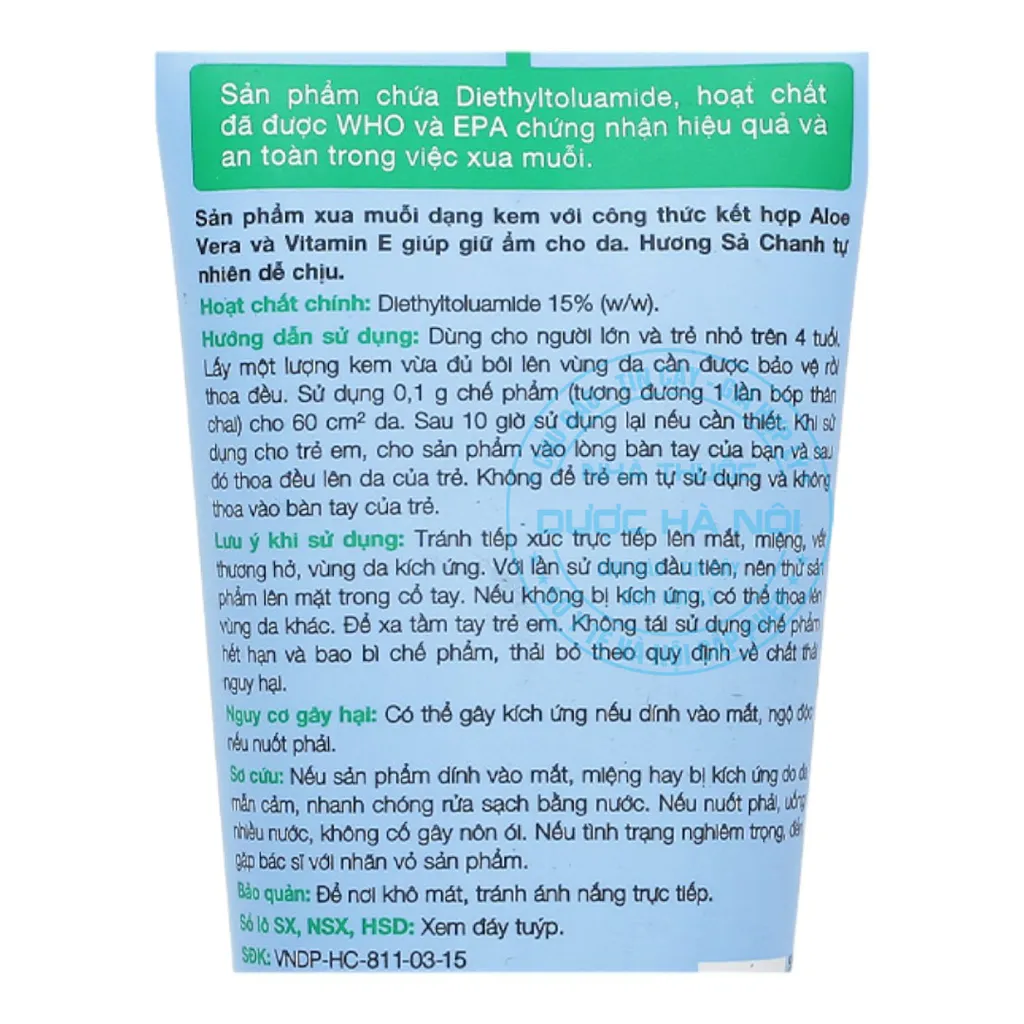 Kem chống muỗi Metholatum Remos