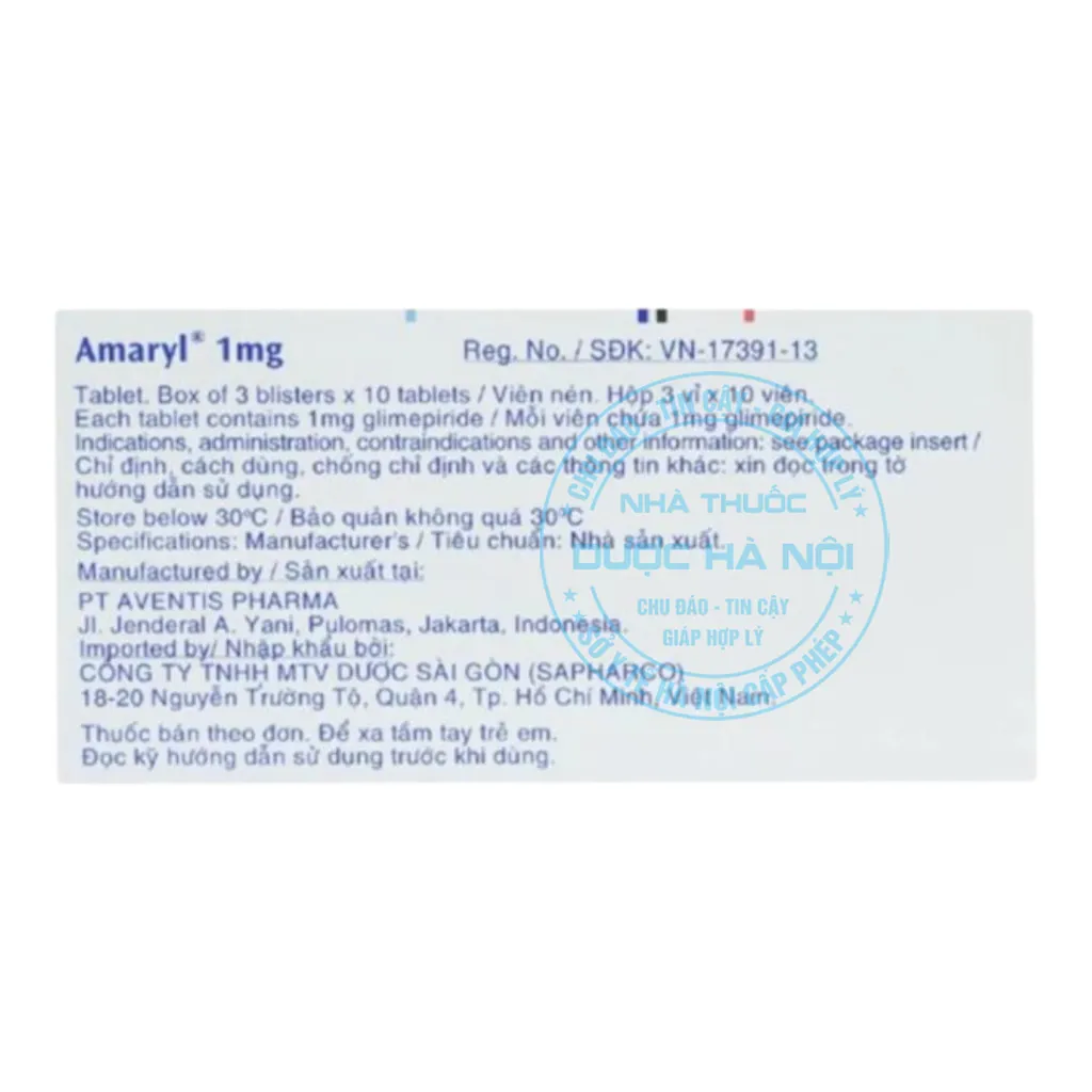 Thuốc Amaryl 1mg