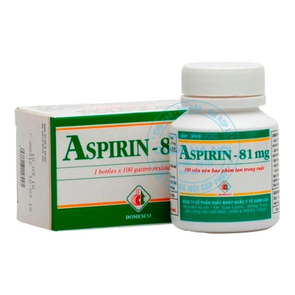 Thuốc Aspirin 81mg Domesco