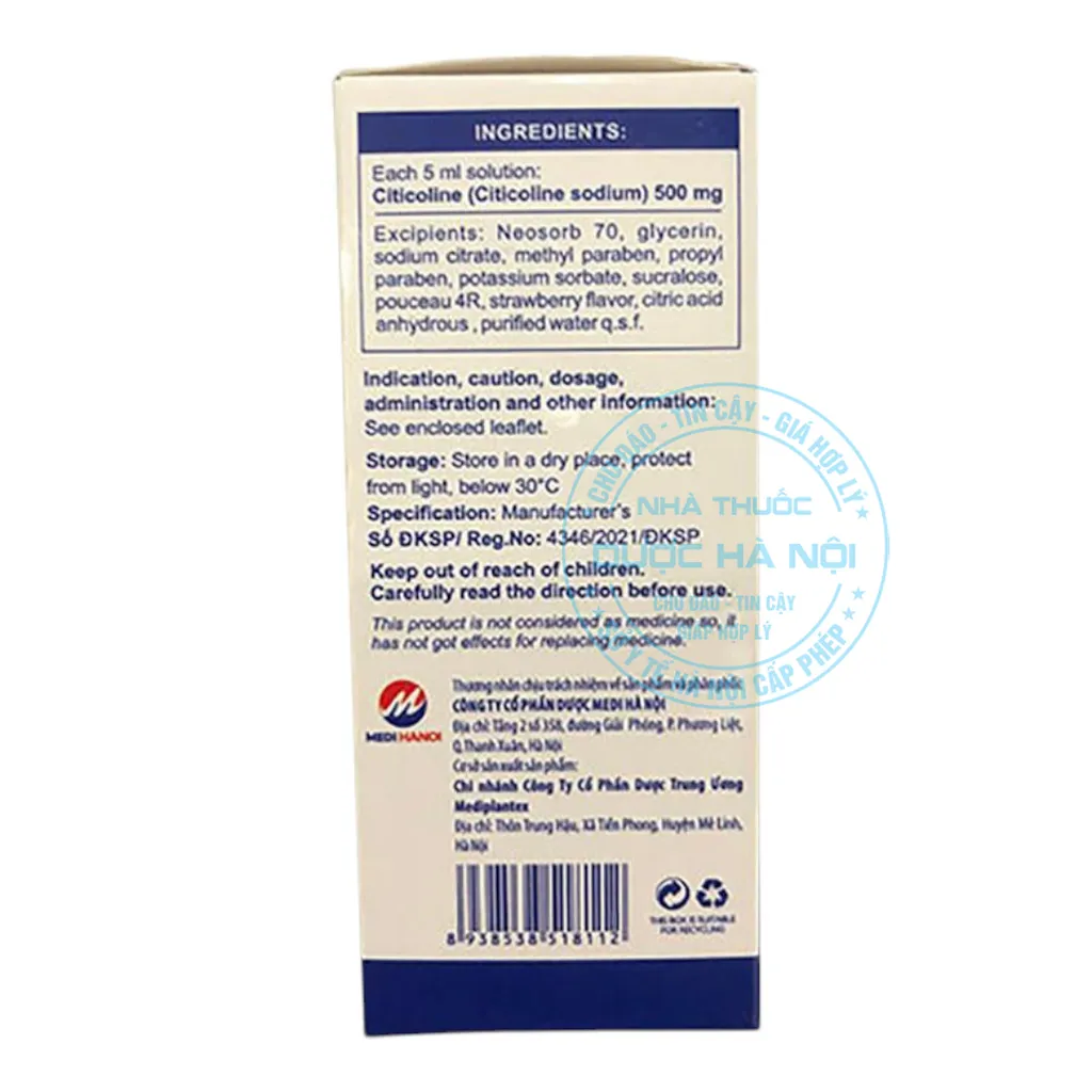 Siro Smaso 500mg/5ml