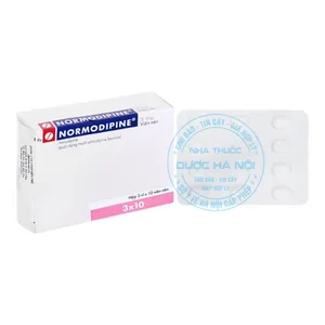 Thuốc Normodipine 5mg dùng cho tăng huyết áp, đau thắt ngực ổn định (3 vỉ x 10 viên)