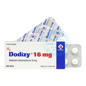 Thuốc Dodizy 16mg Domesco điều trị triệu chứng chóng mặt và ù tai