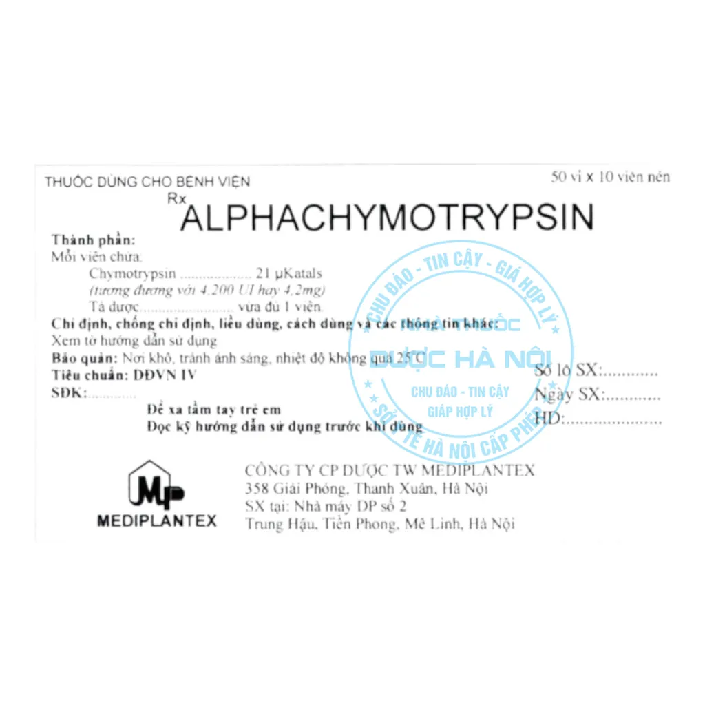 Thuốc Alphachymotrypsin