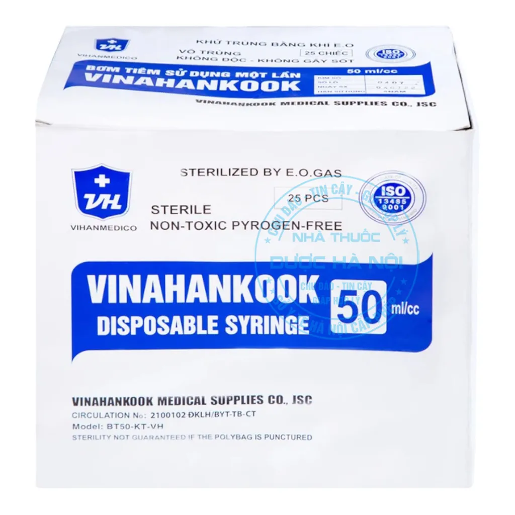Bơm tiêm 50ml/cc Vinahankook