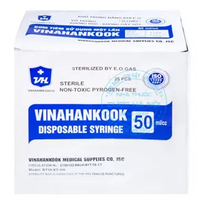 Bơm tiêm 50ml/cc Vinahankook tin cậy, an tâm cho các bác sĩ, y tá và người sử dụng